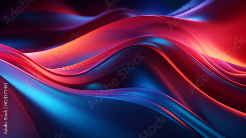 Abstract Blue and red wave background. Background concept.