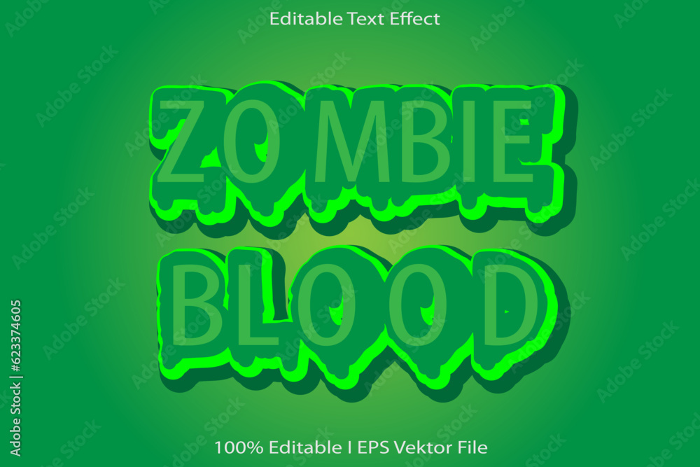 Fototapeta premium Zombie Blood Editable Text Effect