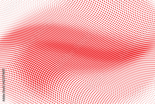 Polka dot red gradient halftone pattern