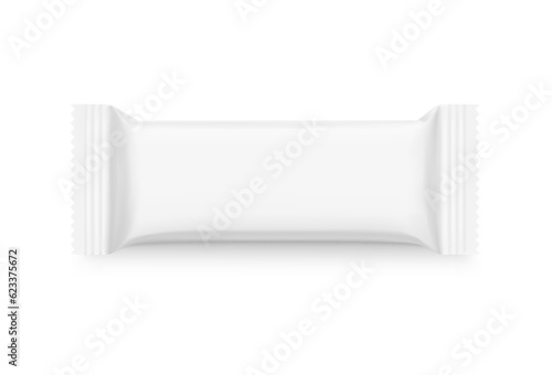 Clear snack bar packaging mockup. Vector illustration can look great on any background. Isolated on white background. Perfect for your product. EPS10.