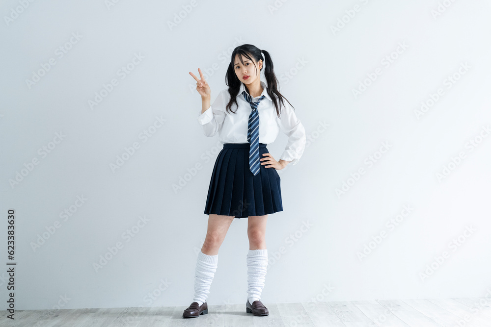 ツインテールの女子高生 ツインテールの女子高生