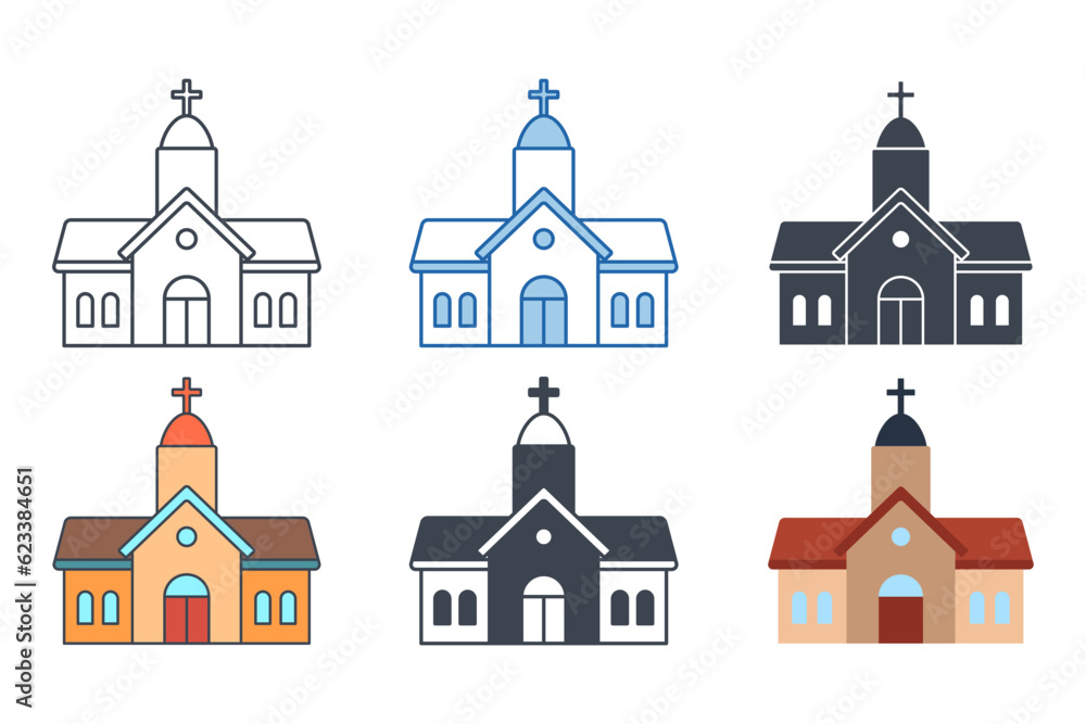 Church icon symbol template for graphic and web design collection logo vector illustration Church icon symbol template for graphic and web design collection logo vector illustration