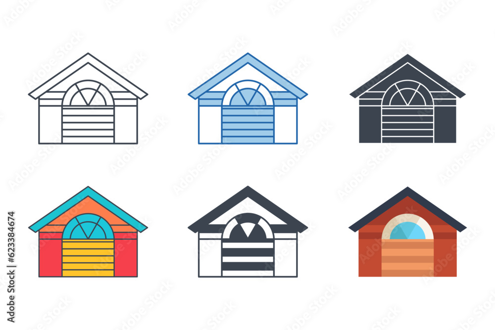 Garage icon symbol template for graphic and web design collection logo vector illustration