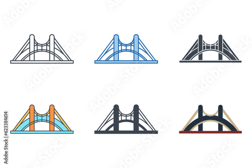Bridge icon symbol template for graphic and web design collection logo vector illustration