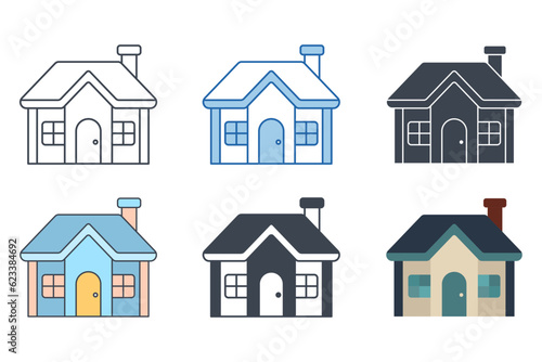 home icon symbol template for graphic and web design collection logo vector illustration