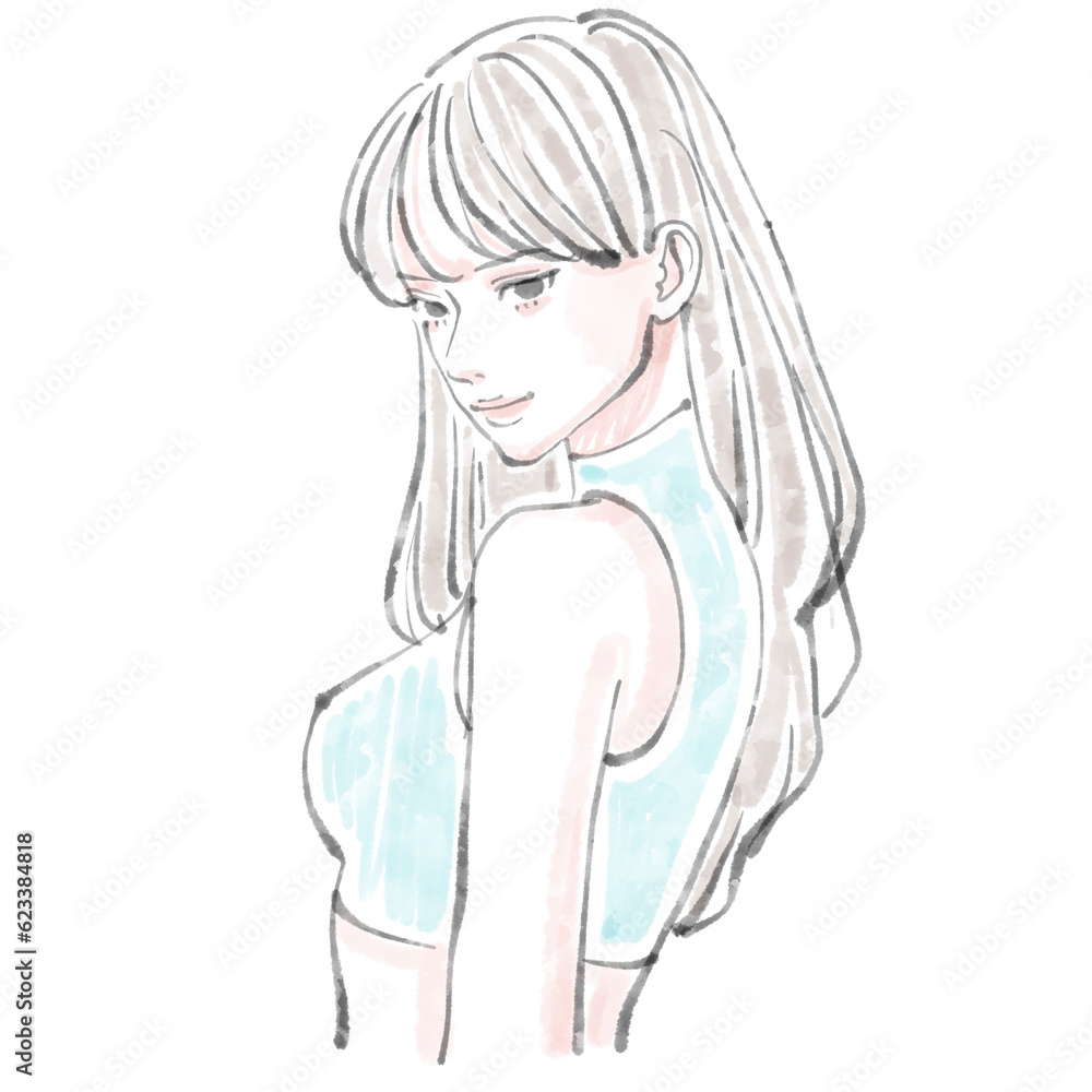 女性のイラスト素材 女性のイラスト素材