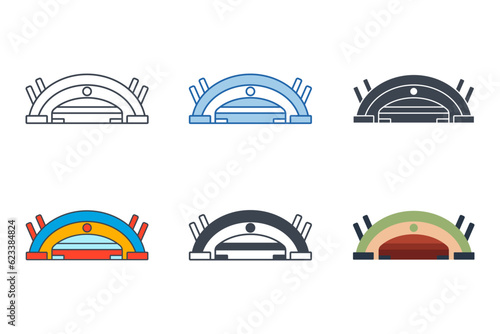 Stadium icon symbol template for graphic and web design collection logo vector illustration