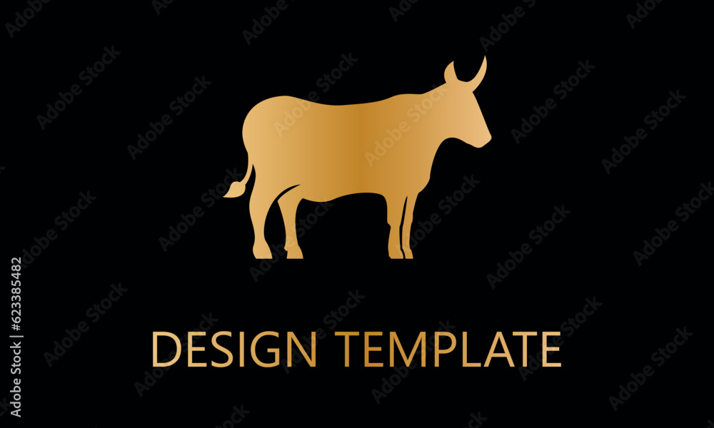 cow vector logo template cow vector logo template
