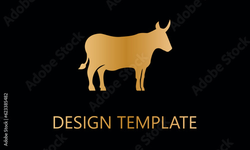cow vector logo template