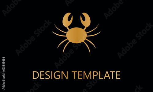 crab vector logo template