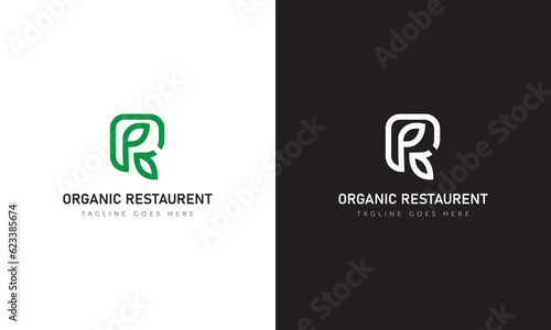 Organic restaurant logo/ R logo/ R name logo/ R nature logo