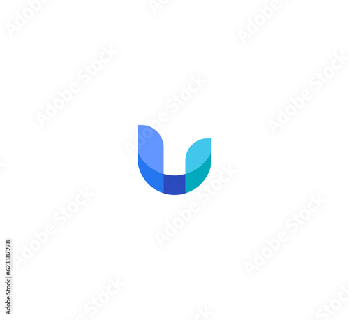 Abstract letter U logo design. Creative,Premium Minimal emblem design template. Graphic Alphabet Symbol for Corporate Business Identity.