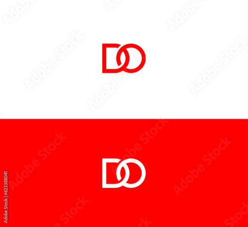 Modern Abstract Initial letter DO, OD logo.