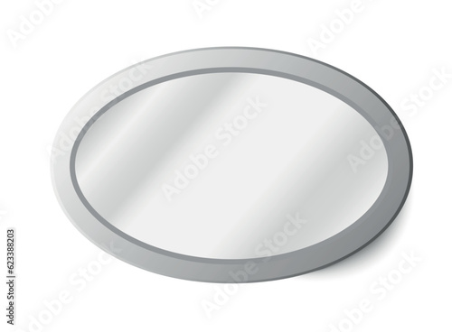 Realistic mirror set. Vector realistic mirrors set with blurry reflection