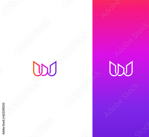 Letter W logo template. Modern elegant logotype.