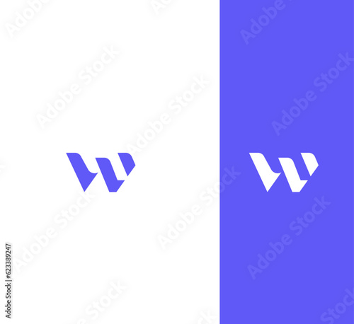 Letter W logo template. Modern elegant logotype.