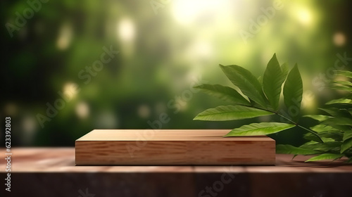 leaves on wooden table