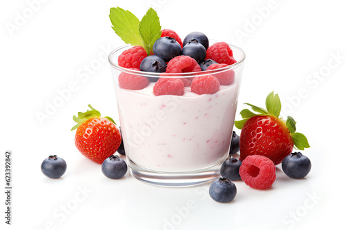 Smoothie made of berries and yogurt 