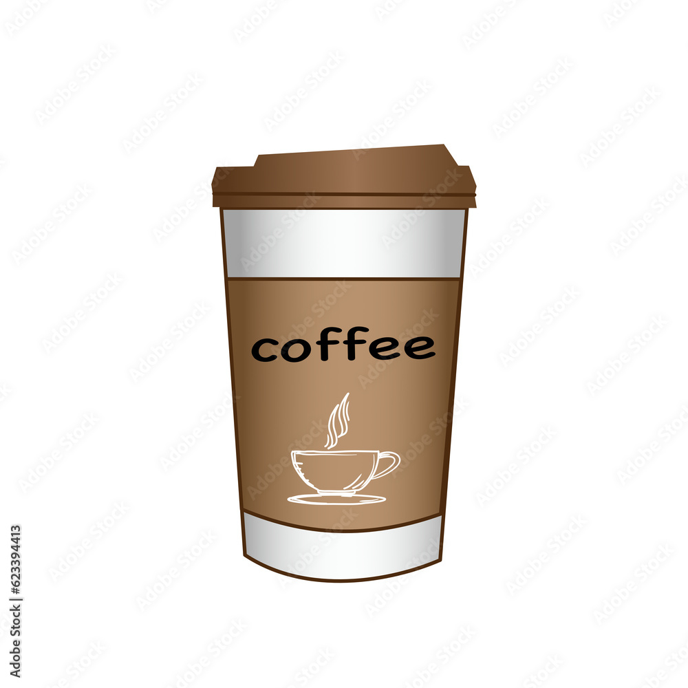 Coffee cup on white background for icon decoration Coffee cup on white background for icon decoration