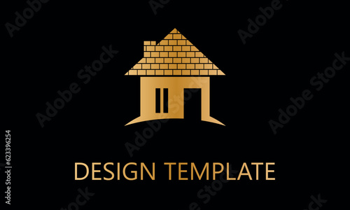 roof shingles vector logo template