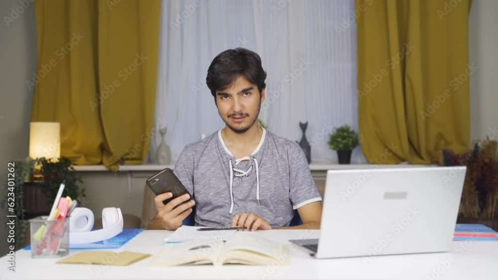 Portrait of a nerdy male student. Portrait of a nerdy male student.