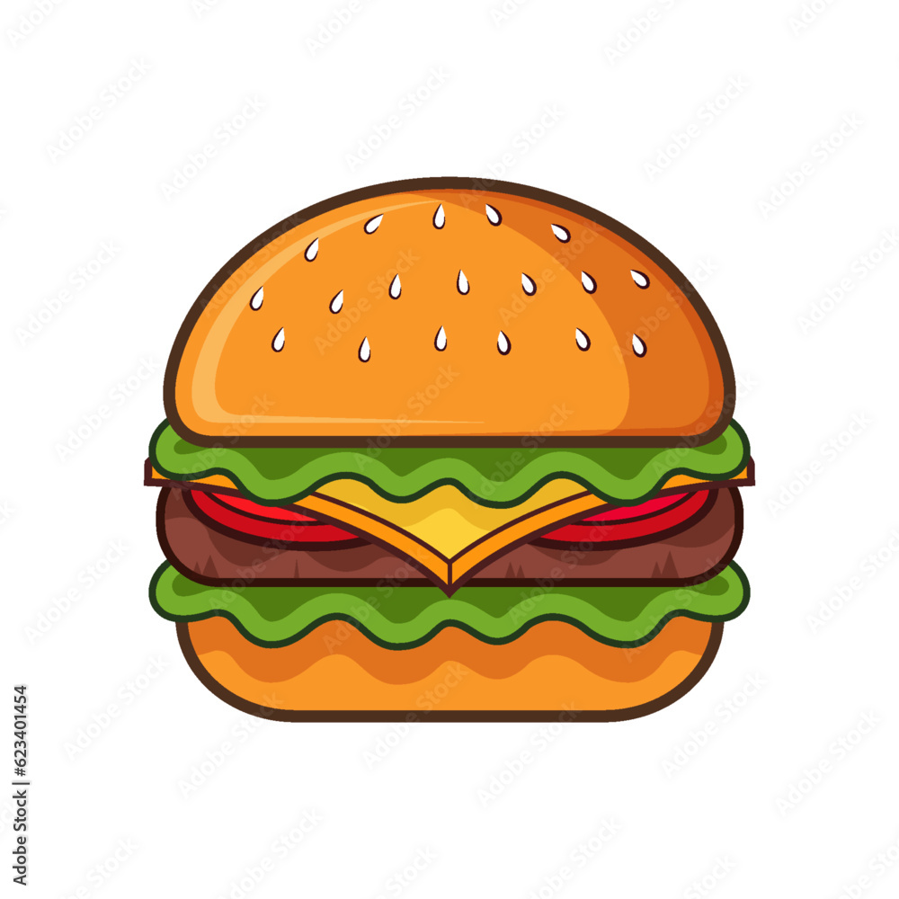 Cheese Burger Cartoon Vector Cheese Burger Cartoon Vector