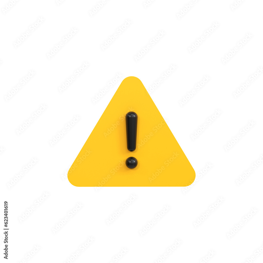 Alert or Warning signs 3d rendering of alert isolated on a transparent background
Alert or Warning signs 3d rendering of alert isolated on a transparent background