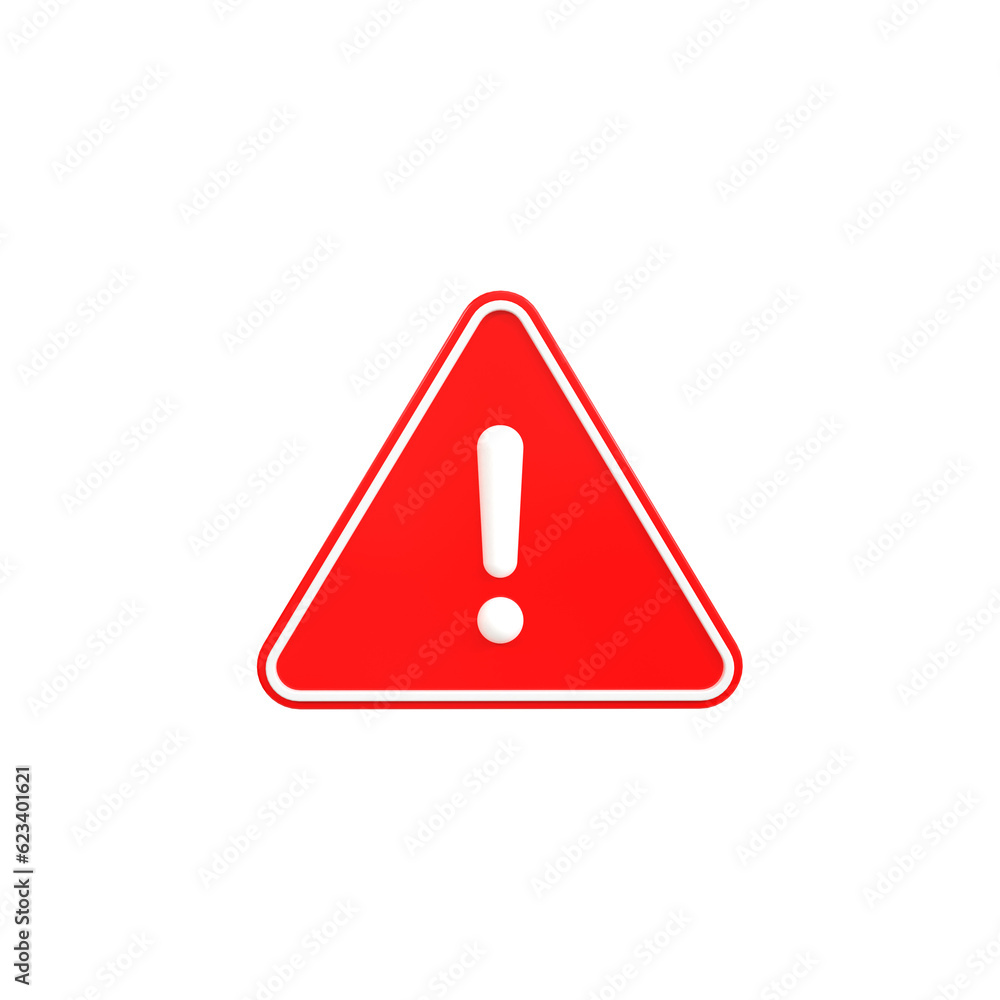 Alert or Warning signs 3d rendering of alert isolated on a transparent background
Alert or Warning signs 3d rendering of alert isolated on a transparent background