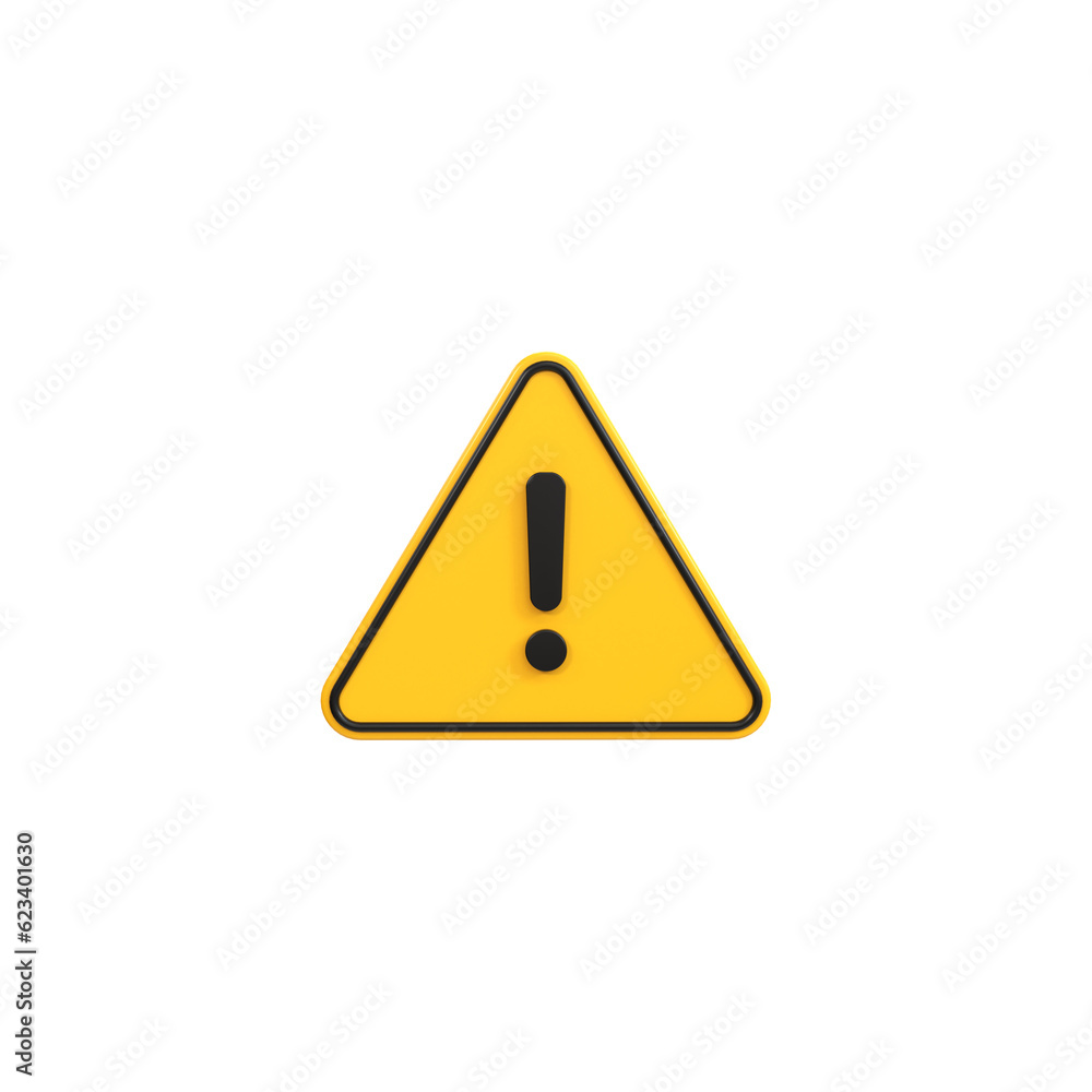 Alert or Warning signs 3d rendering of alert isolated on a transparent background
Alert or Warning signs 3d rendering of alert isolated on a transparent background