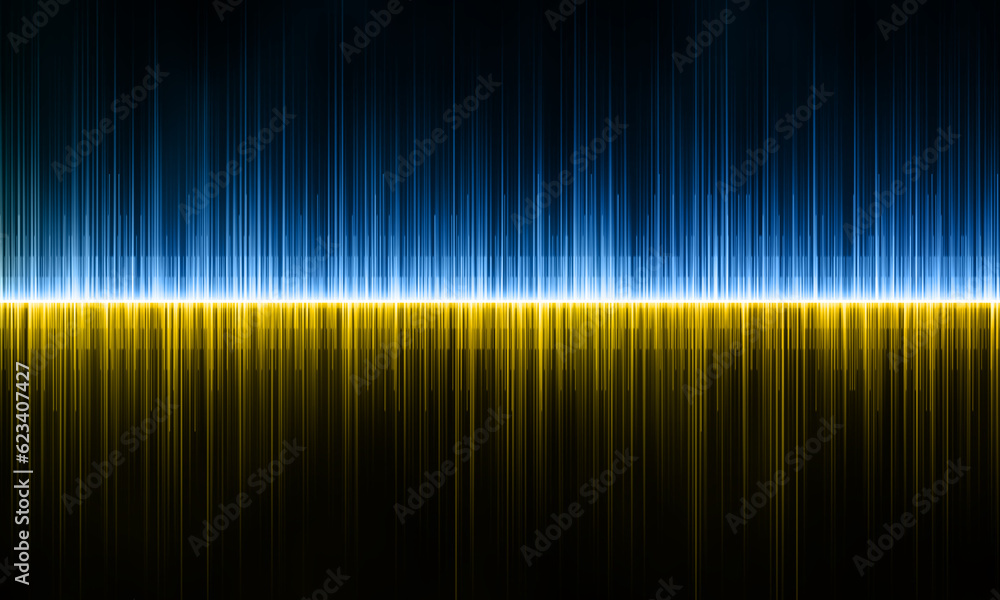Colored sound wave on black background