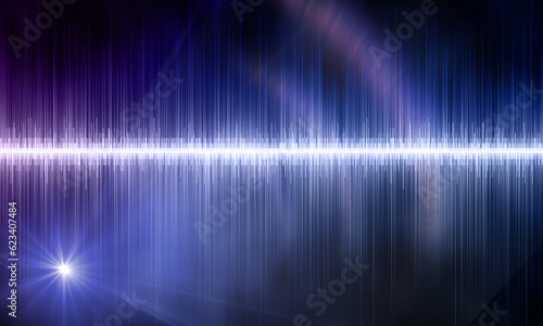 Wallpaper Mural Colored sound wave on black background Torontodigital.ca