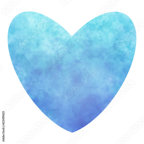 colorful blue heart