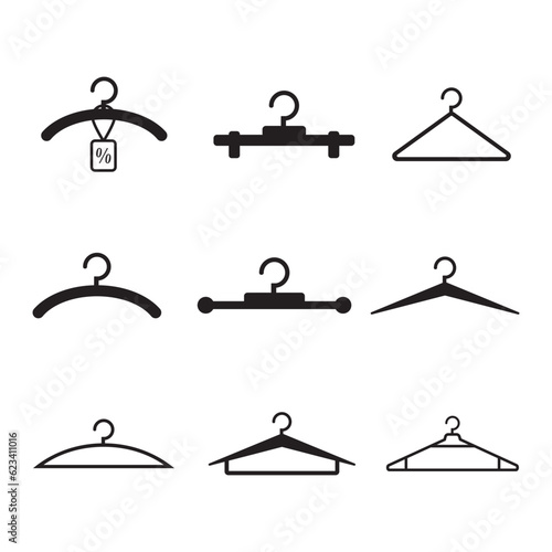 hanger set icon logo vector design