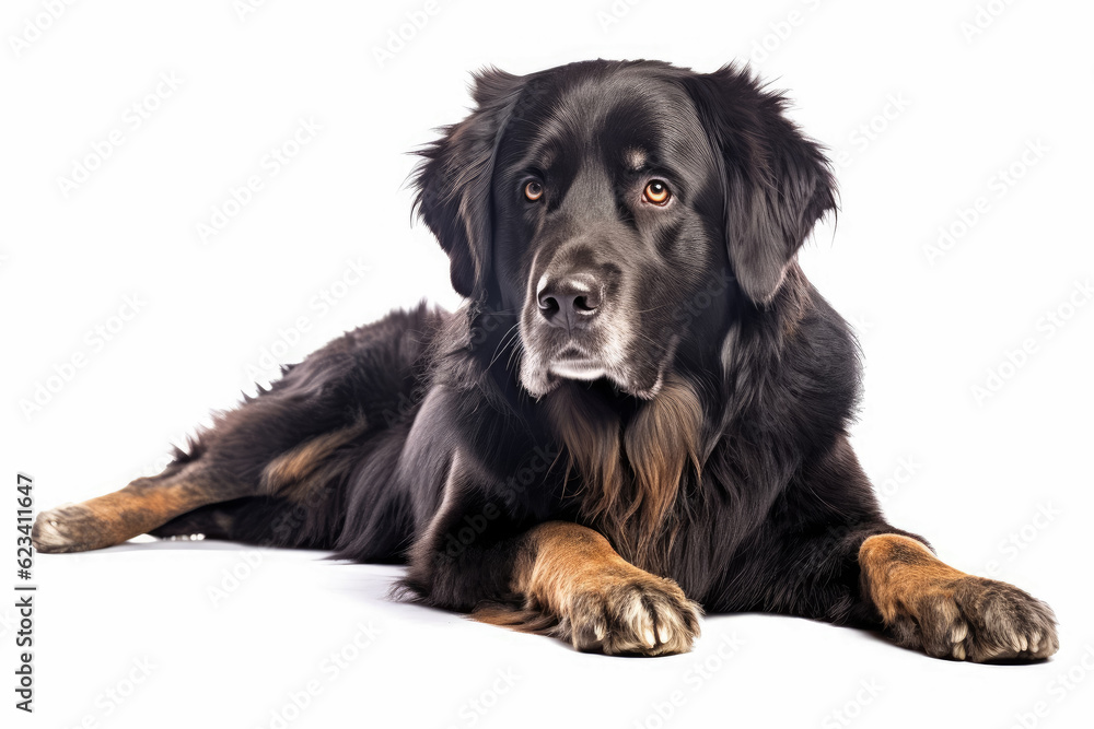 Portrait of handsome young dog isolated on white background , Created with Generative Ai Technology Portrait of handsome young dog isolated on white background , Created with Generative Ai Technology