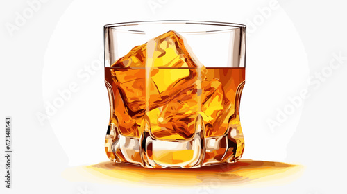 Sophisticated Elegance Exquisite Whisky Glass Banner Displaying the Art of Fine Spirits 