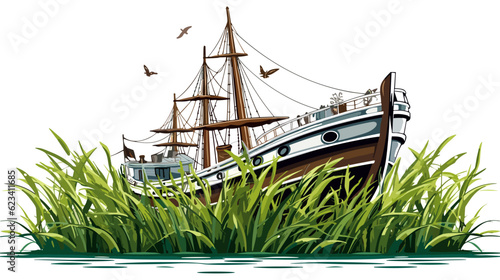 Sailing into Elegance Mesmerizing Glass of Ship Banner Portraying Maritime Majesty