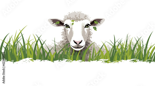 Sheepishly Charming Whimsical Glass of Sheep Banner Celebrating Nature's Fluffy Delight