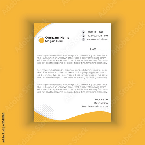 corporate letter head design template