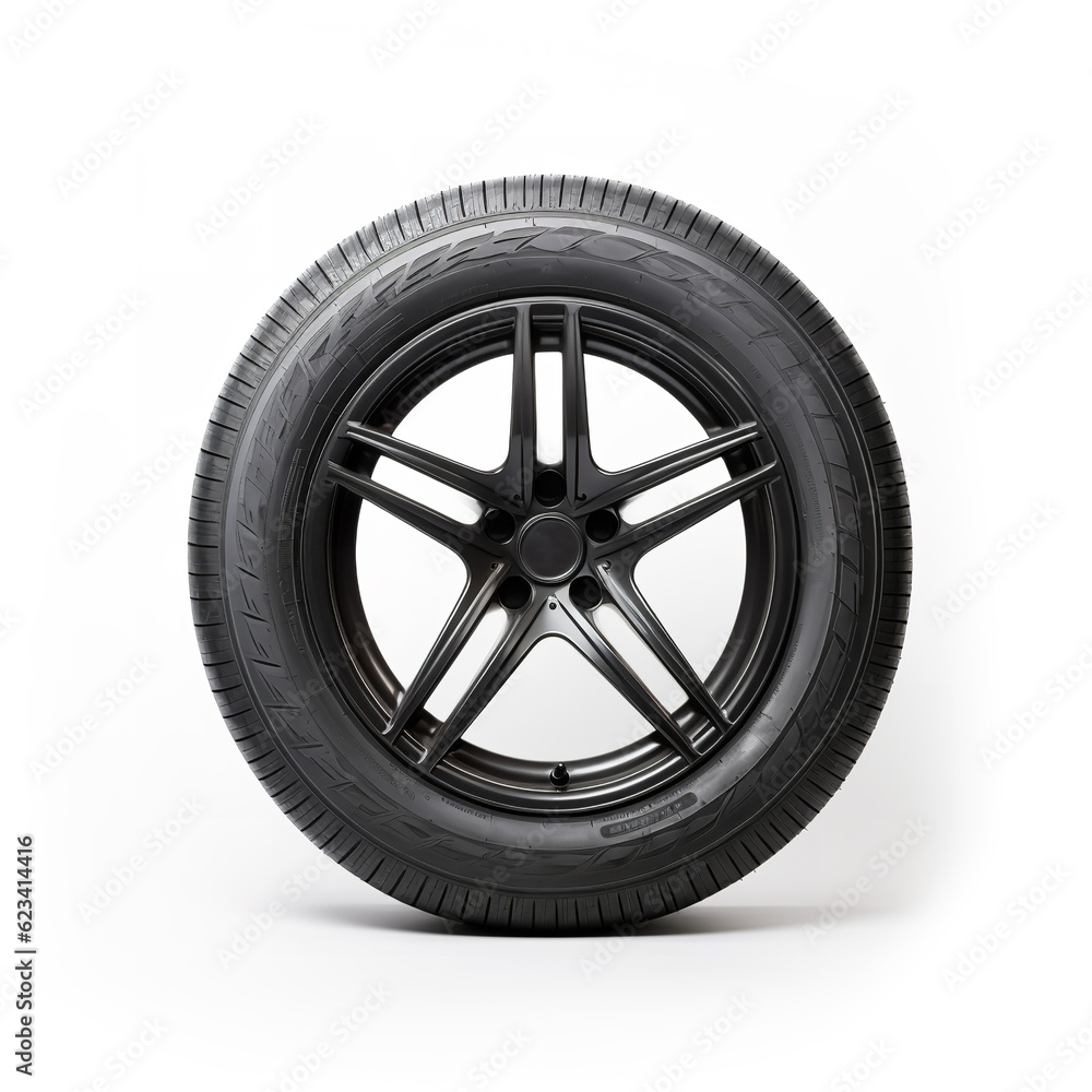 car wheel isolated on white background