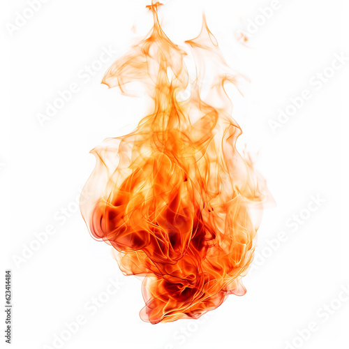 fire on a white background