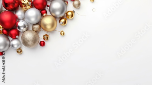 Christmas colorful decorations with white background Created With Generative AI Technology