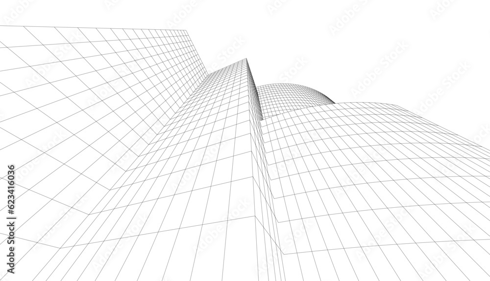 abstract buildings architectural drawing 3d abstract buildings architectural drawing 3d