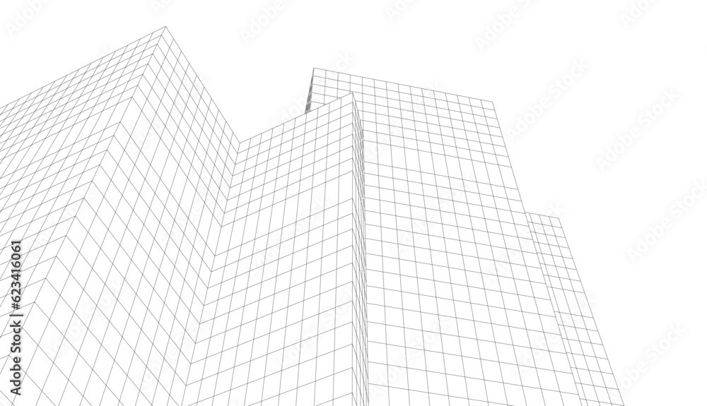 abstract buildings architectural drawing 3d abstract buildings architectural drawing 3d
