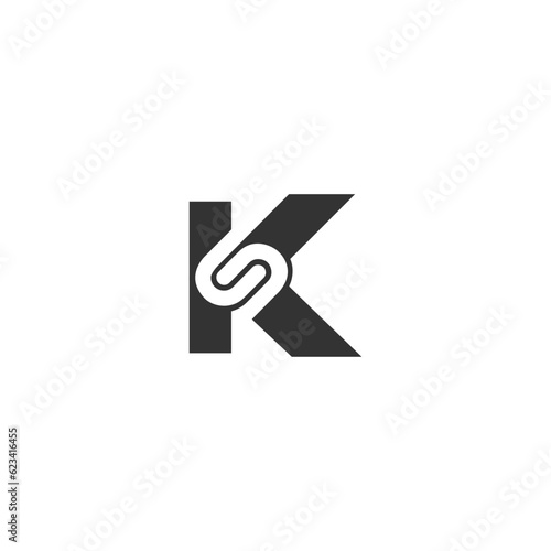 Alphabet Initials logo SK, KS, S and K