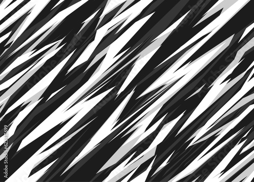 Abstract background with rough and jagged diagonal slash stripe pattern photo