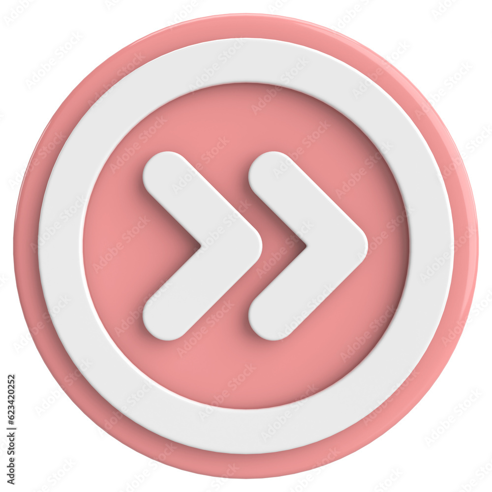 Next button. Continue button. 3D illustration. Next button. Continue button. 3D illustration.