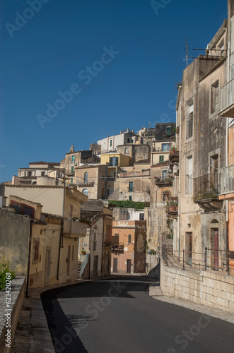 Houses and of baroque city upper Ragusa  Sicilia, Italy