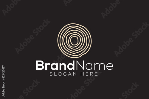 Simple Wood logo design vector template