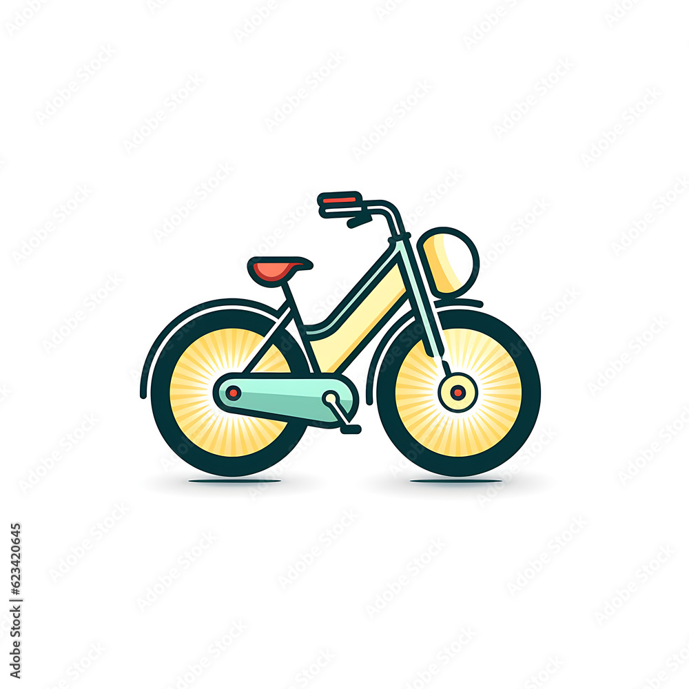 Electric bicycle vector icon. Eco-friendly transportation transport symbol, minimalistic, go green day, green, yellow colors, ecology, energy, AI Generatred Electric bicycle vector icon. Eco-friendly transportation transport symbol, minimalistic, go green day, green, yellow colors, ecology, energy, AI Generatred