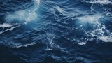 Dark ocean waves. Generative AI